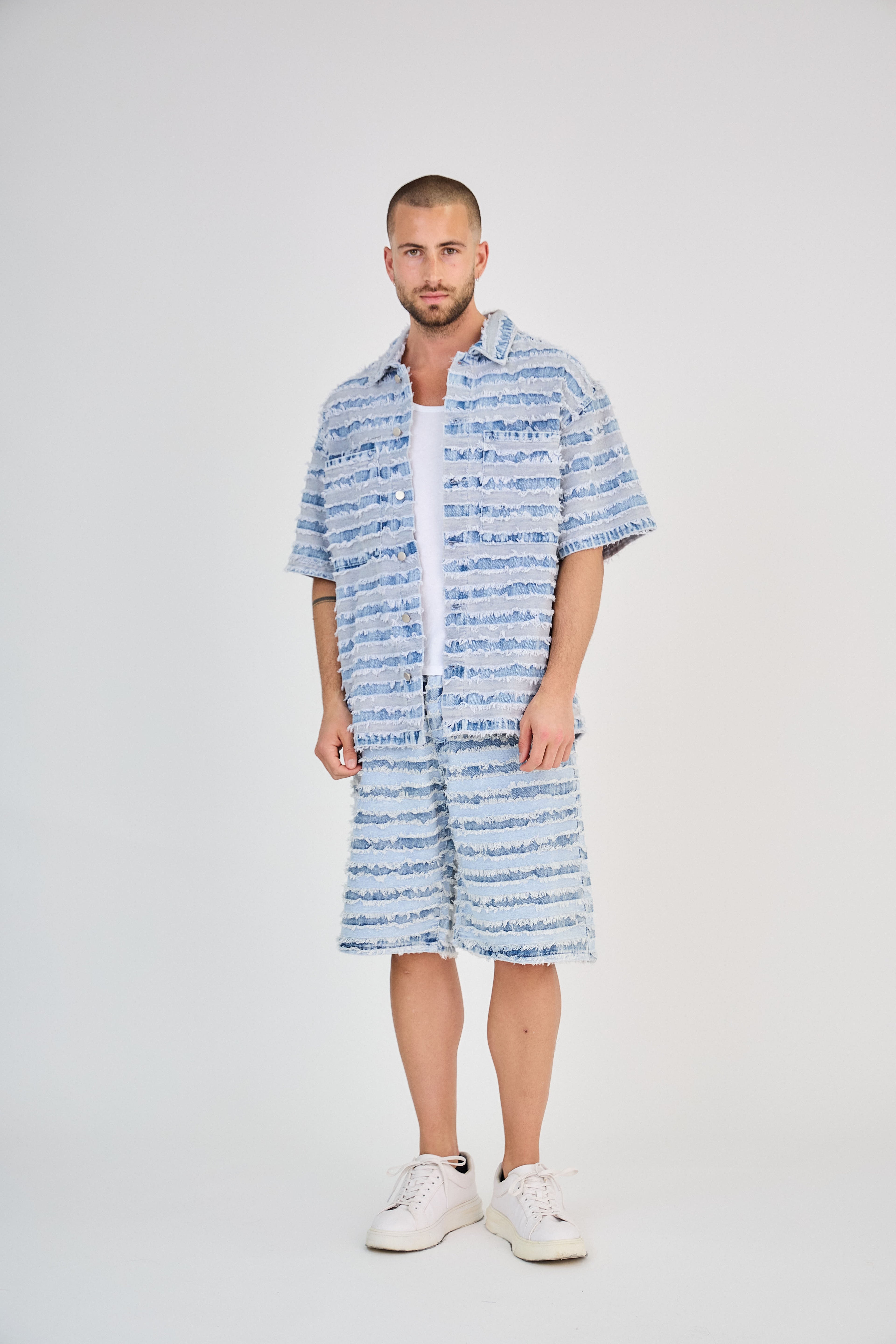 Ensemble Jeans Bleu Clair Tie-Dye