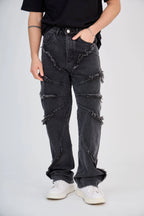 Black Jean Unstructured Couture