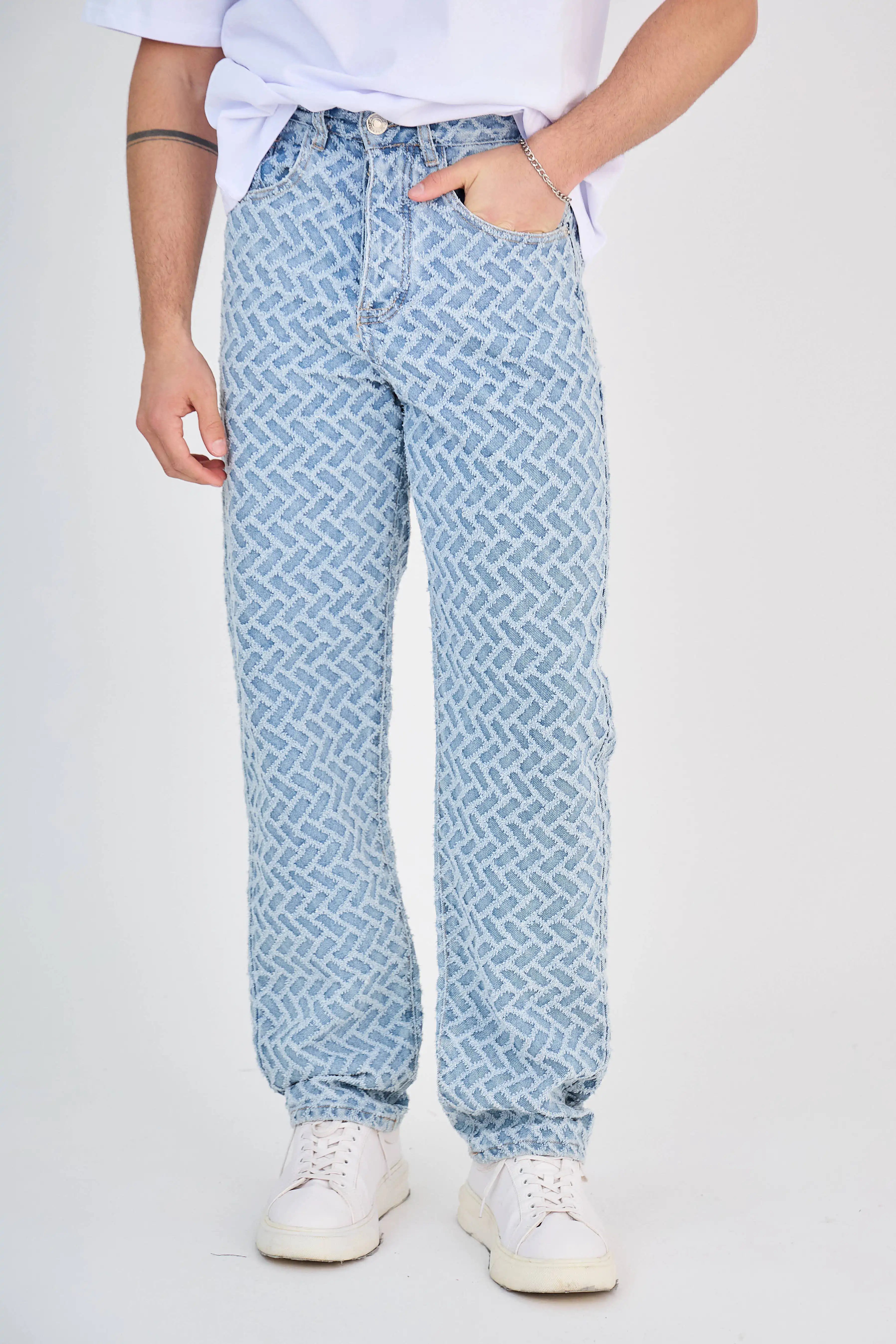 Jean Bleu Motif Répété