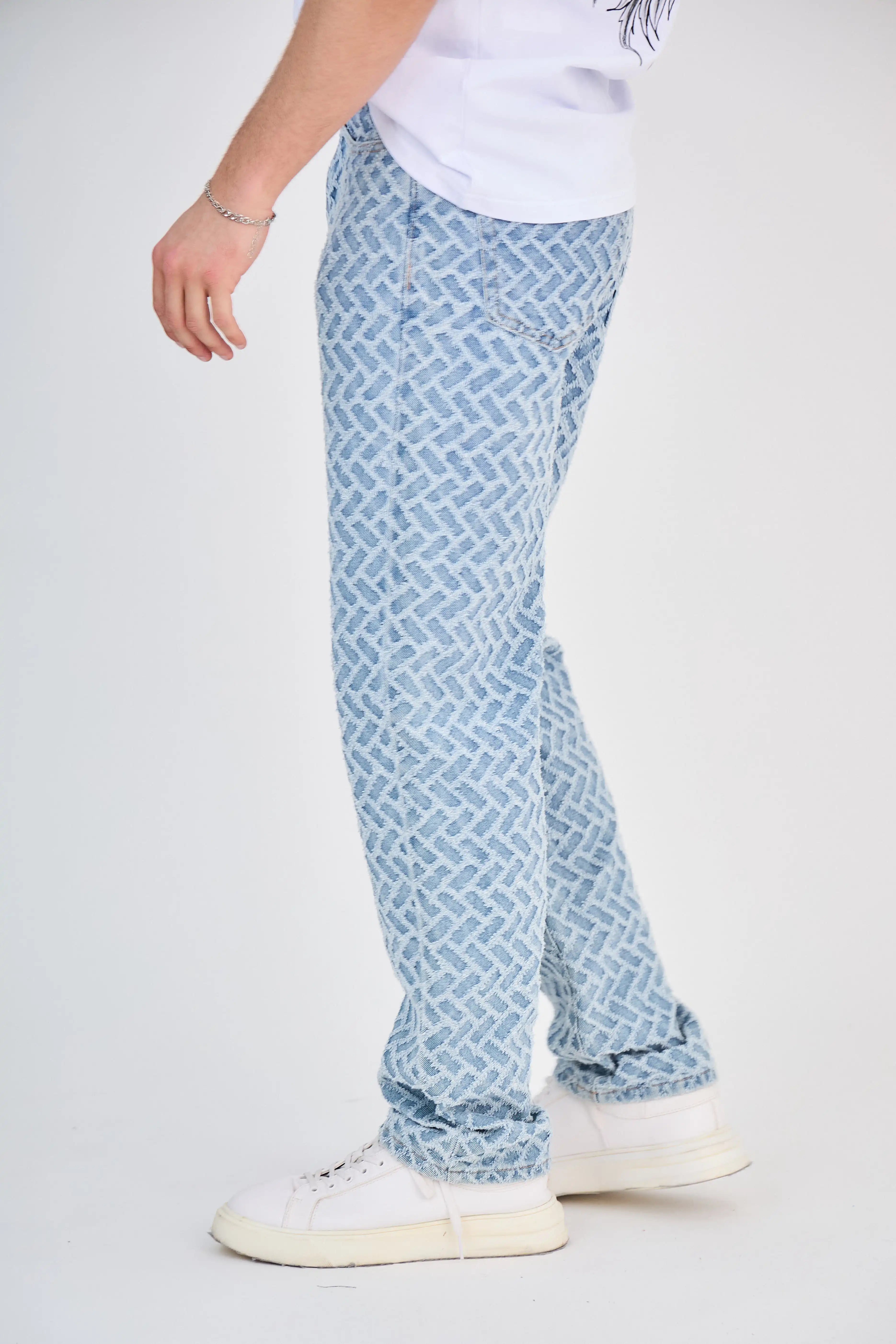 Jean Bleu Motif Répété