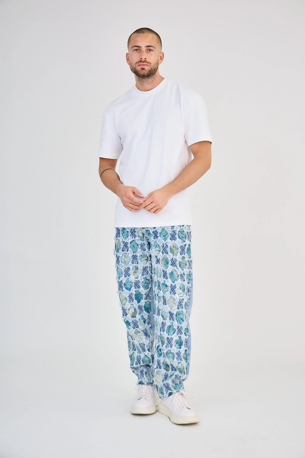 Jean Bleu Motif Floral