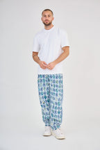 Blue Floral Pattern Jeans
