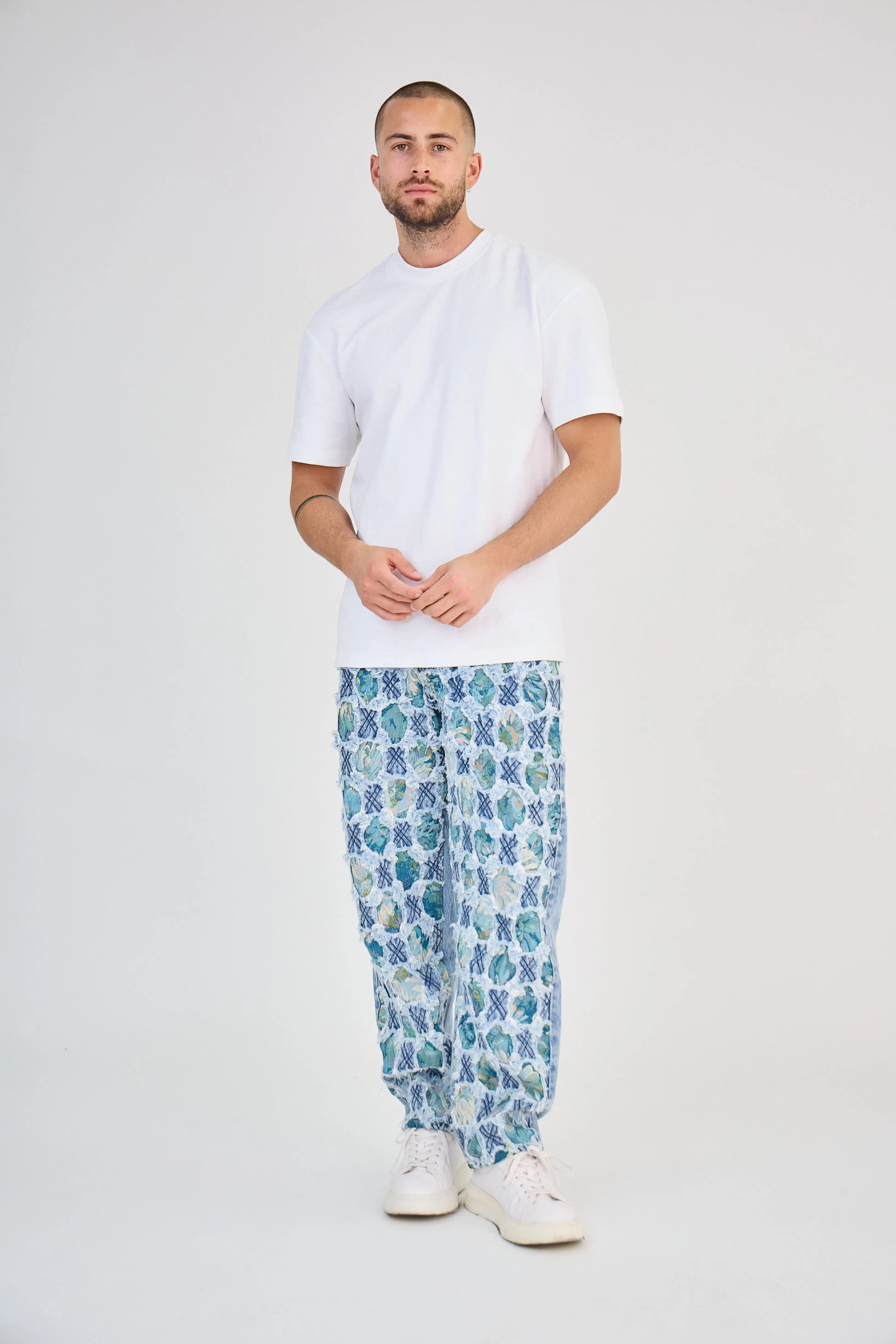 Jean Bleu Motif Floral