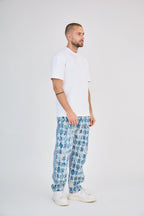 Blue Floral Pattern Jeans
