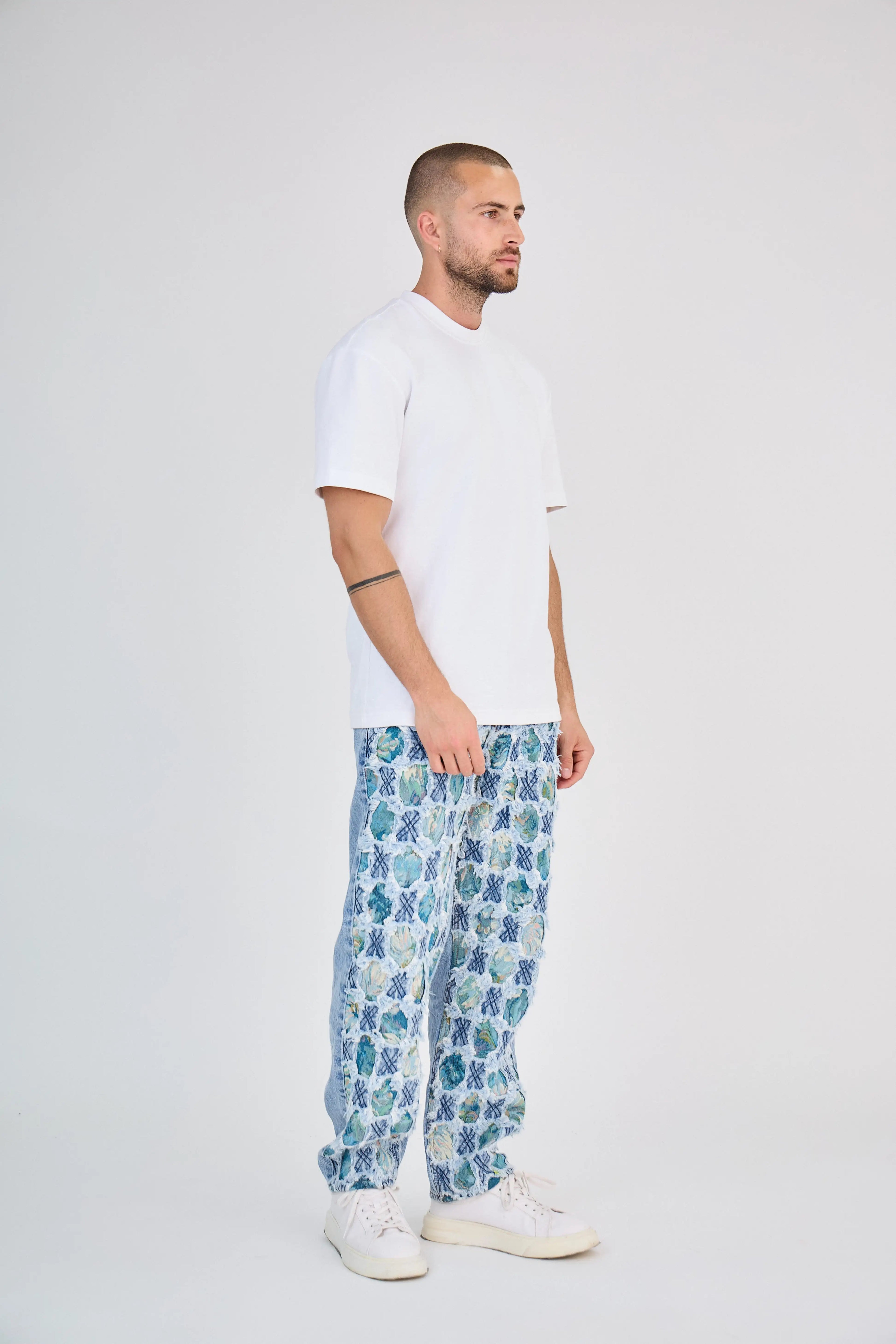 Jean Bleu Motif Floral