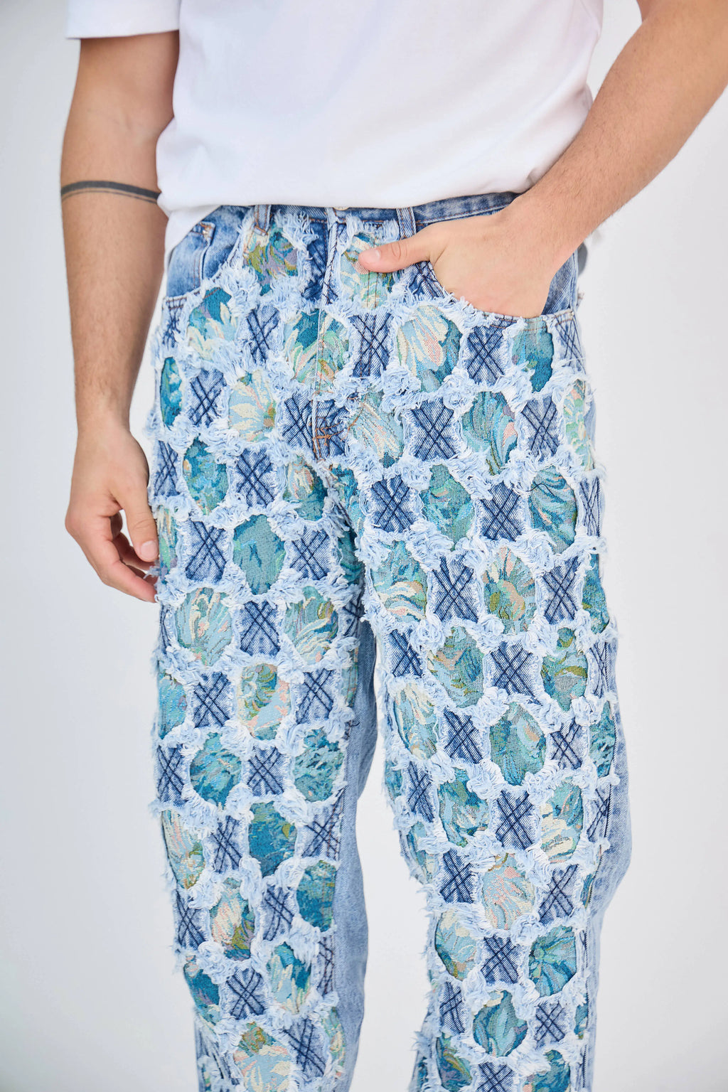 Jean Bleu Motif Floral