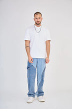 Light Washed Two-Tone Blue Jeans