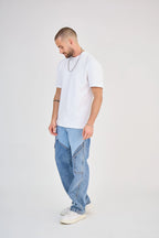 Light Washed Two-Tone Blue Jeans