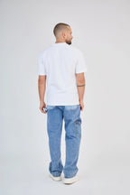Light Washed Two-Tone Blue Jeans