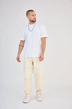 Ecru Cargo Jeans