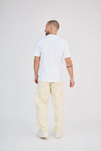 Ecru Cargo Jeans