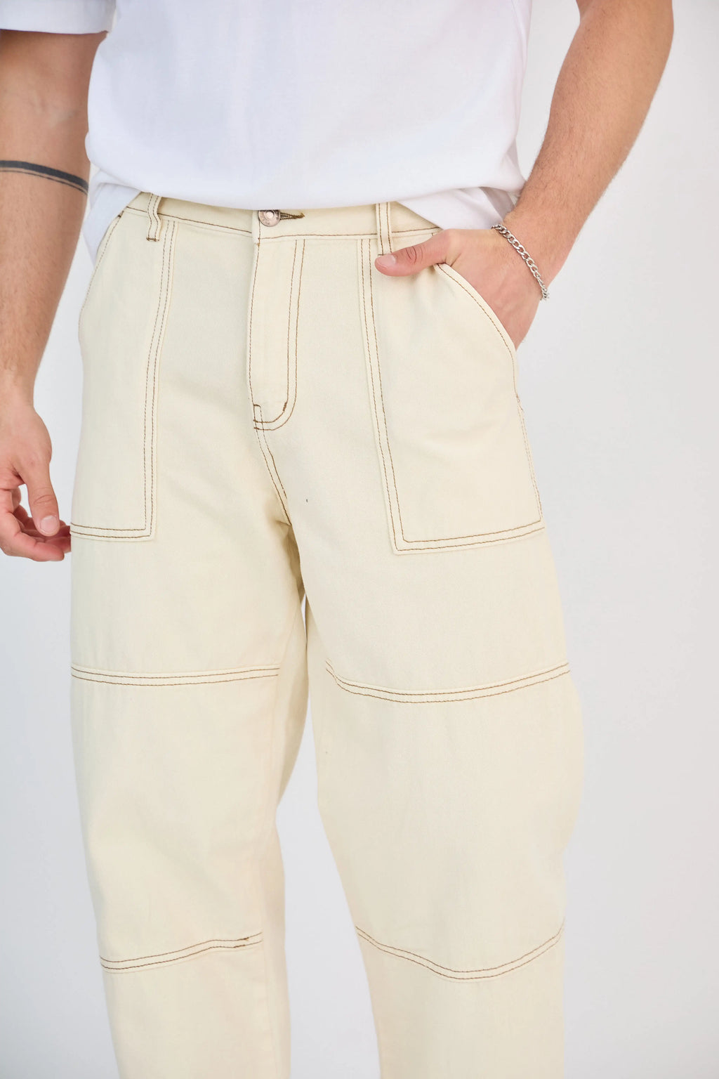 Jean Cargo Écru