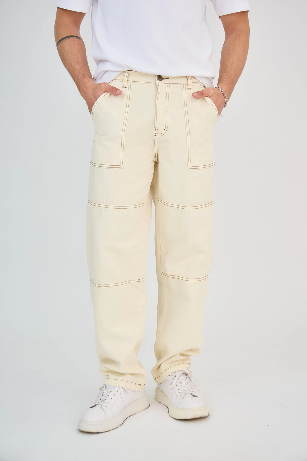 Jean Cargo Écru