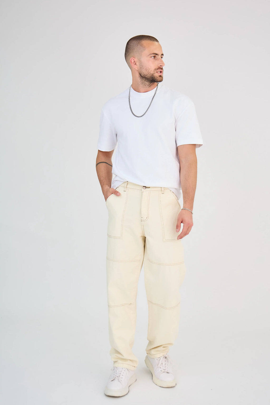 Jean Cargo Écru