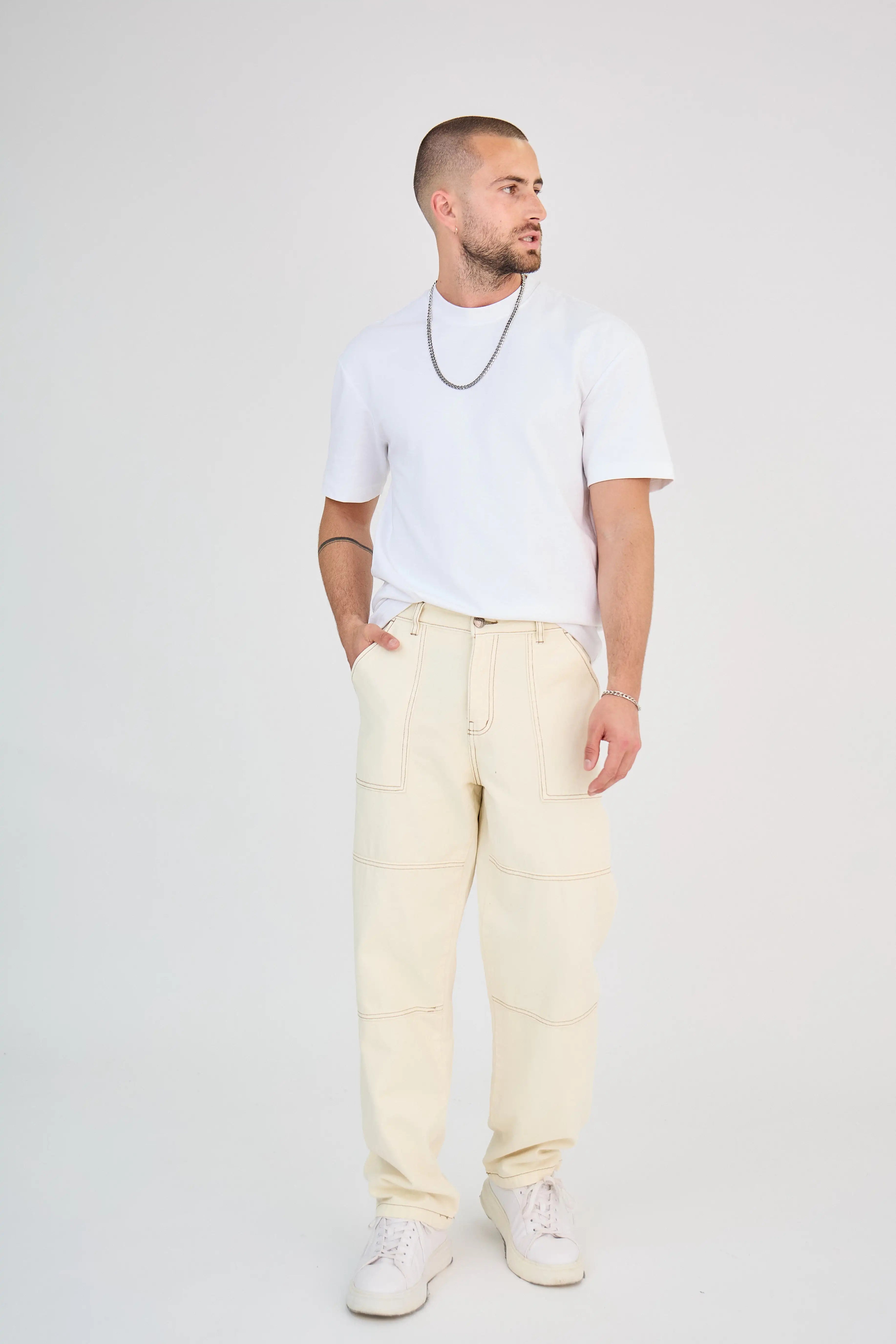 Jean Cargo Écru