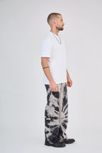 Black and White Tie-Dye Jeans