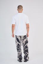 Black and White Tie-Dye Jeans