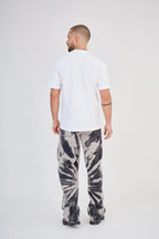 Black and White Tie-Dye Jeans