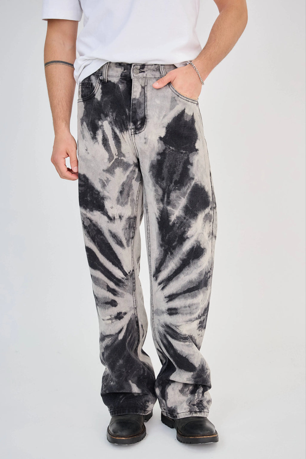 Jean Tie-Dye Noir et Blanc