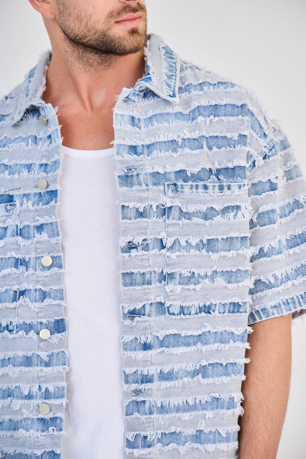 Light Blue Tie-Dye Jeans Set