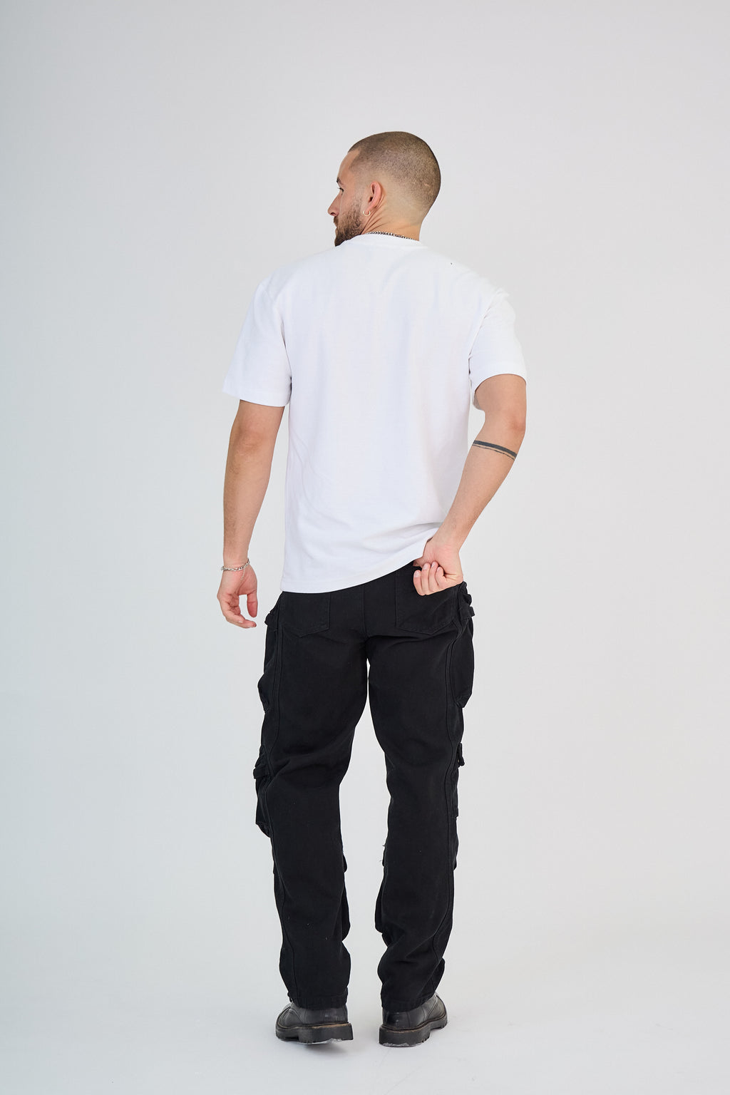 Pantalon Cargo Noir Zippé
