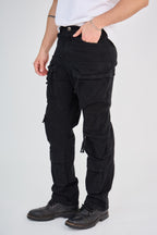 Black Zip Cargo Pants