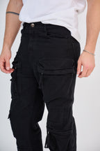 Black Zip Cargo Pants