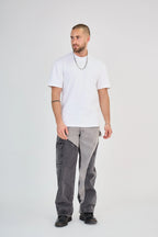 Black/Grey Two-Tone Cargo Jeans