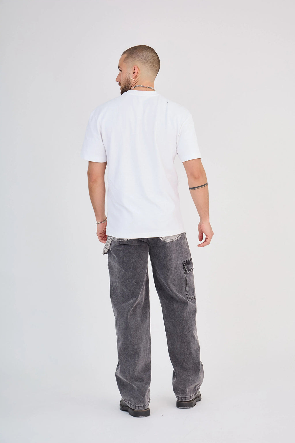 Jean Cargo Bicolore Noir/Gris