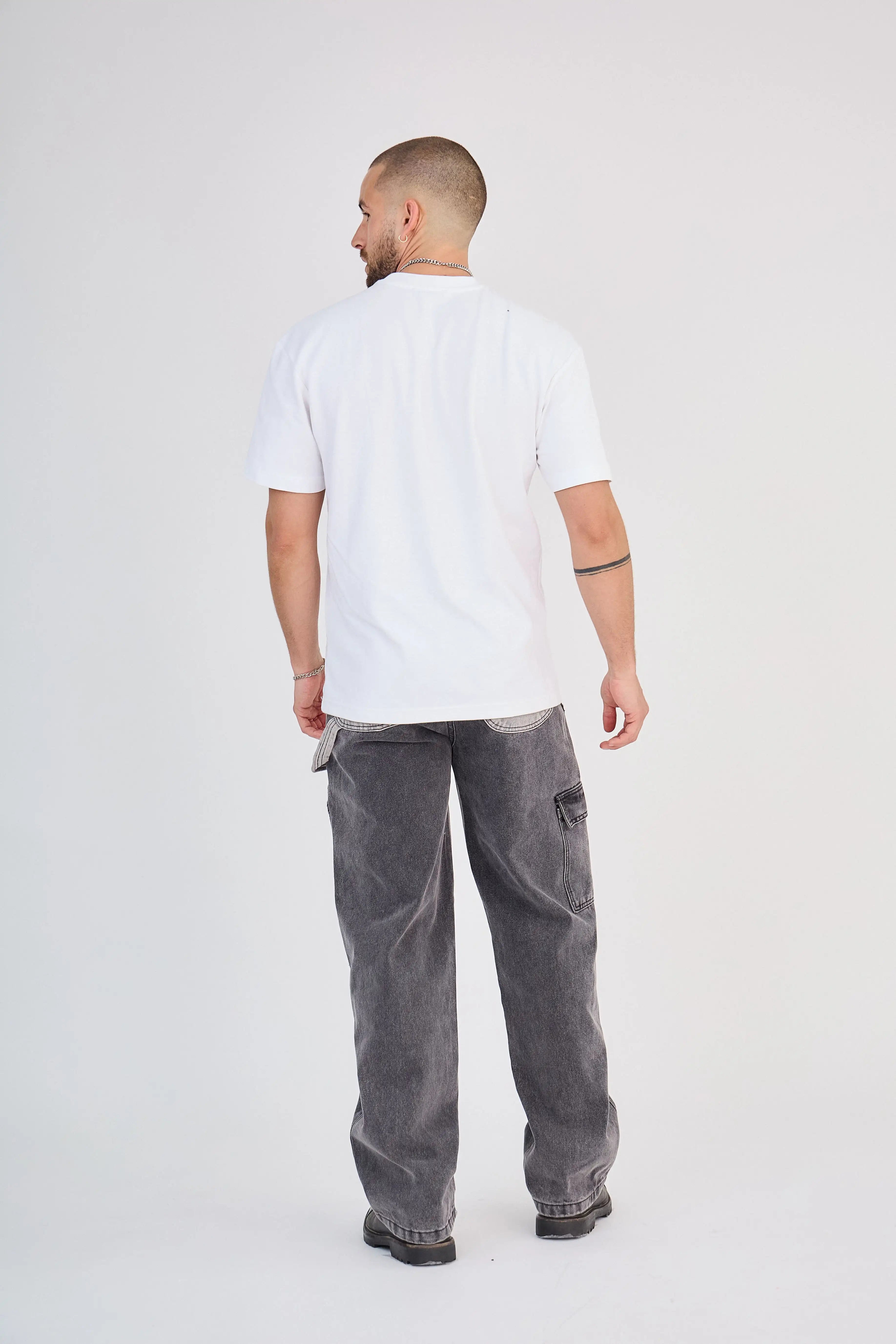 Jean Cargo Bicolore Noir/Gris