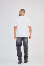 Dark Grey Bleached Jeans