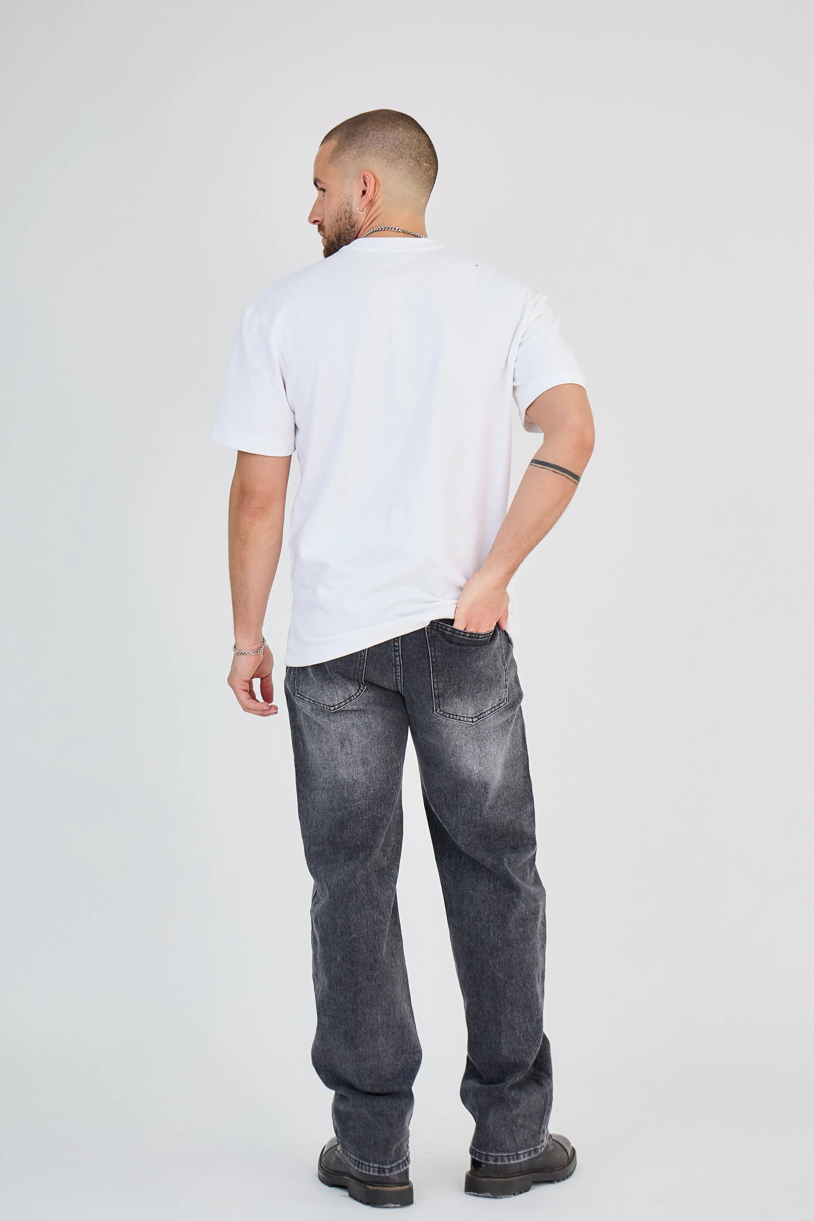 Jean Décoloré Gris Foncé