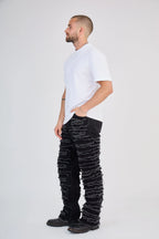 Black Pleated Jeans