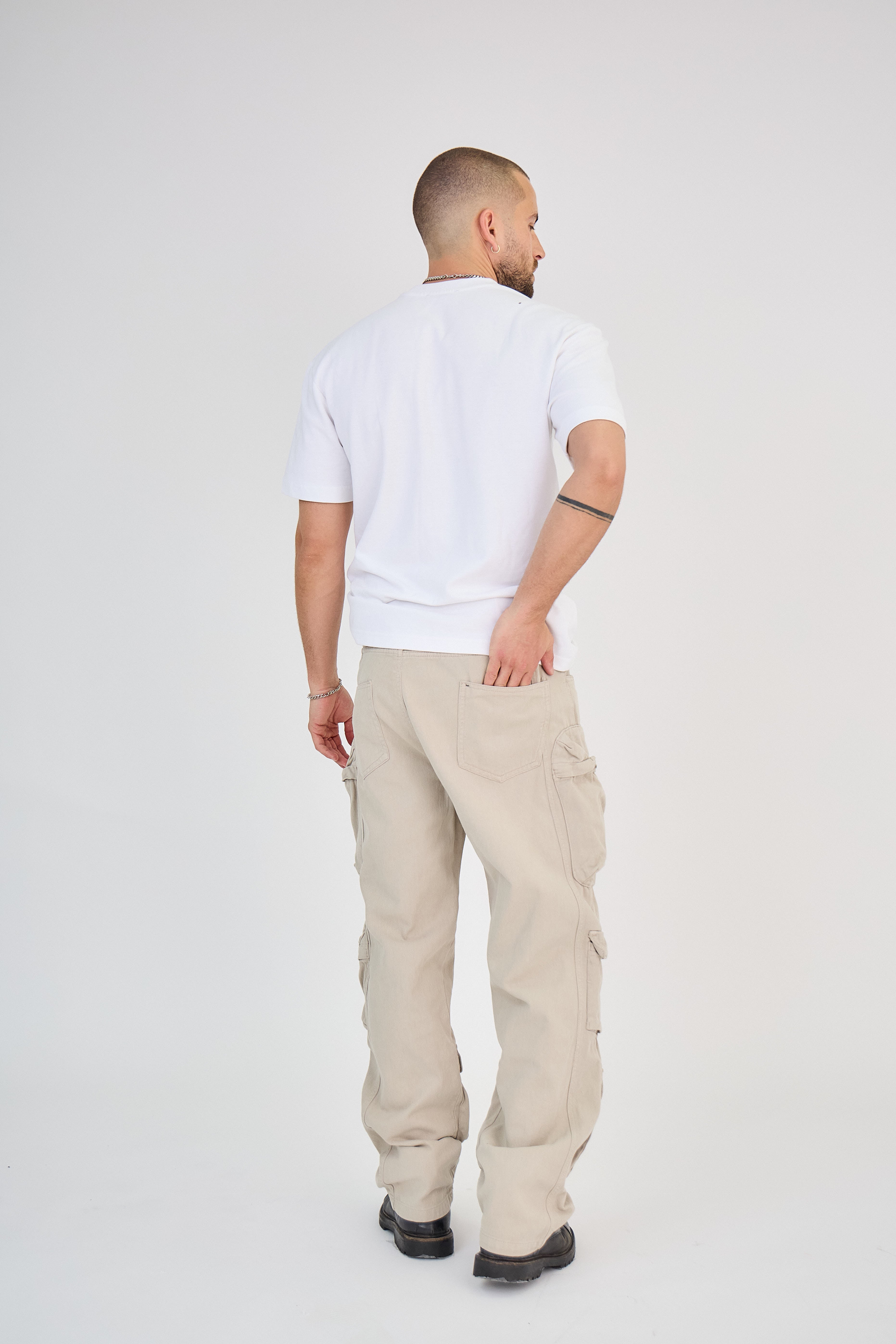 Pantalon Cargo Beige Large