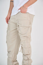 Beige Cargo Pants Large