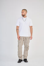 Multi-Pocket Sand Cargo Pants