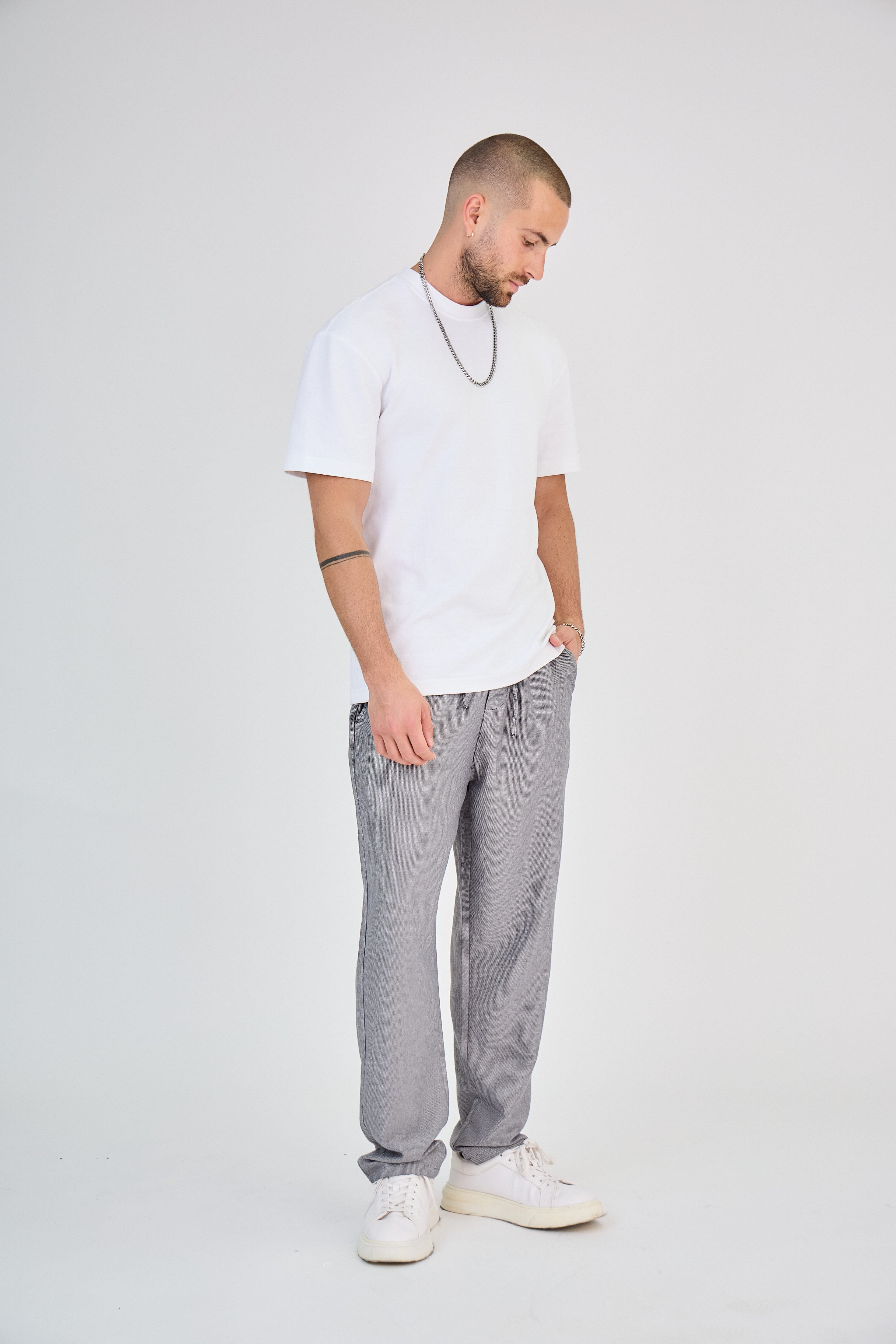 Grey flowing pants