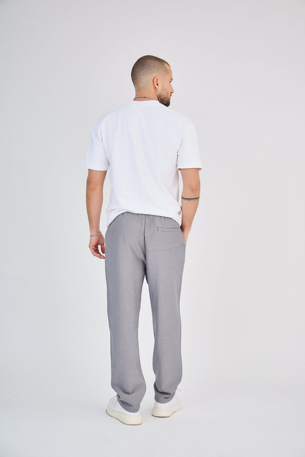 Grey flowing pants