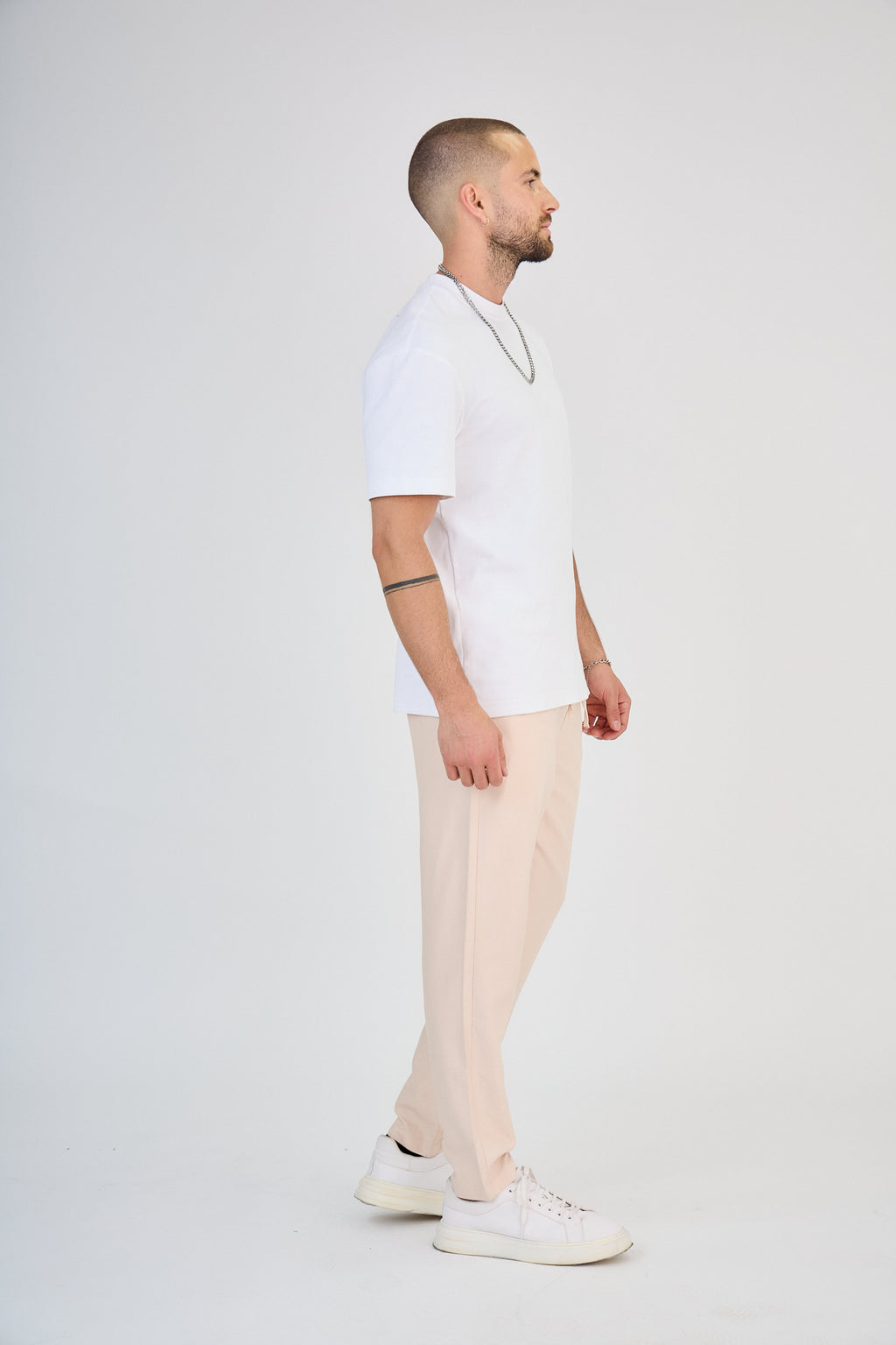 Pantalon en Lin Beige Sable
