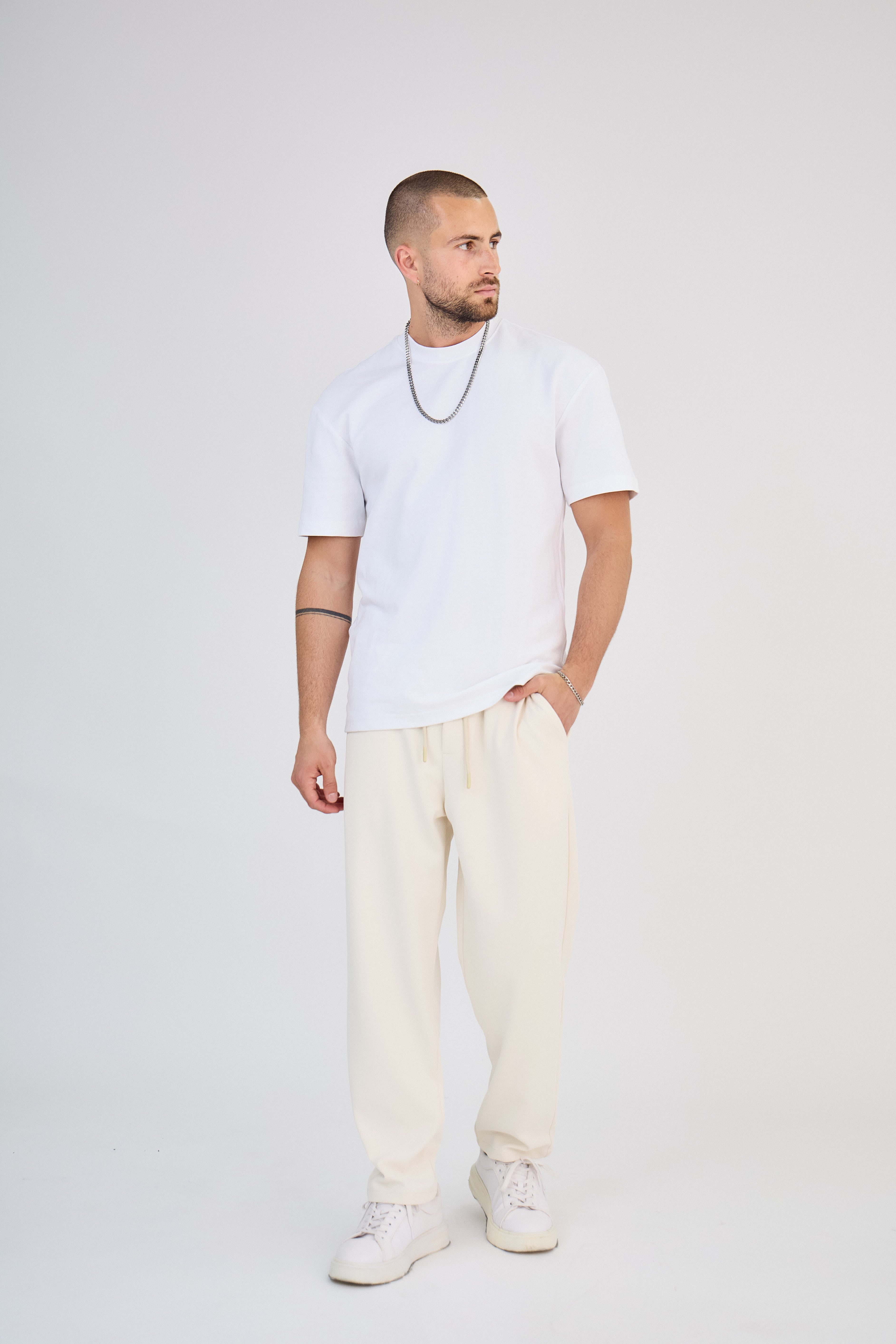Ivory flowing pants