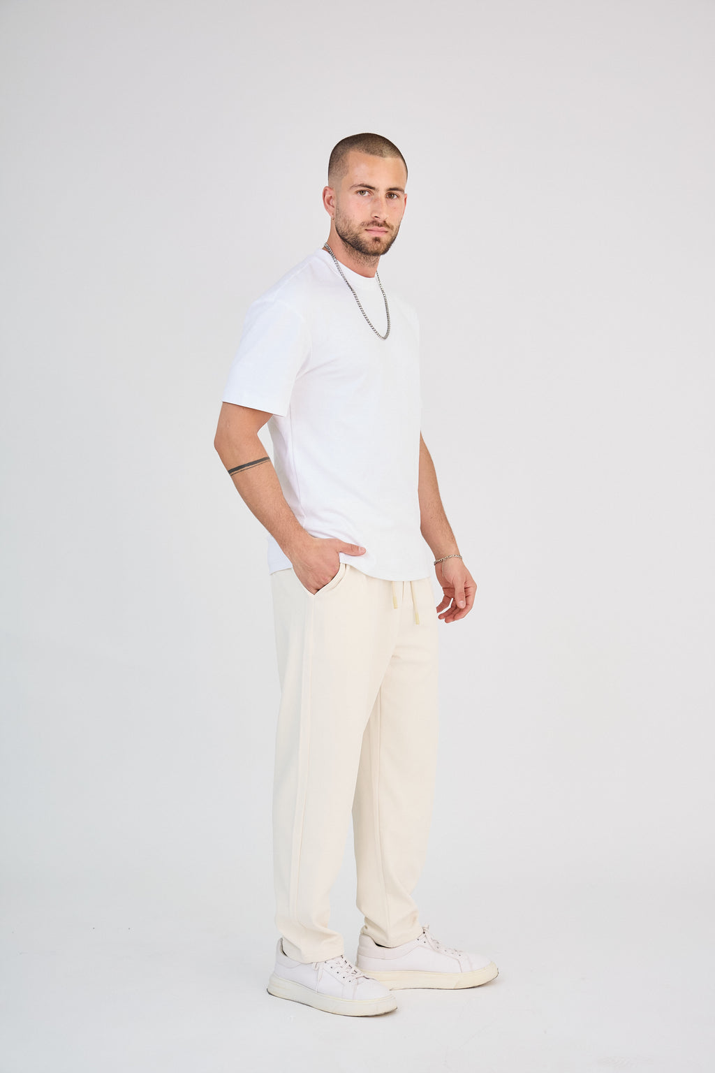 Ivory flowing pants