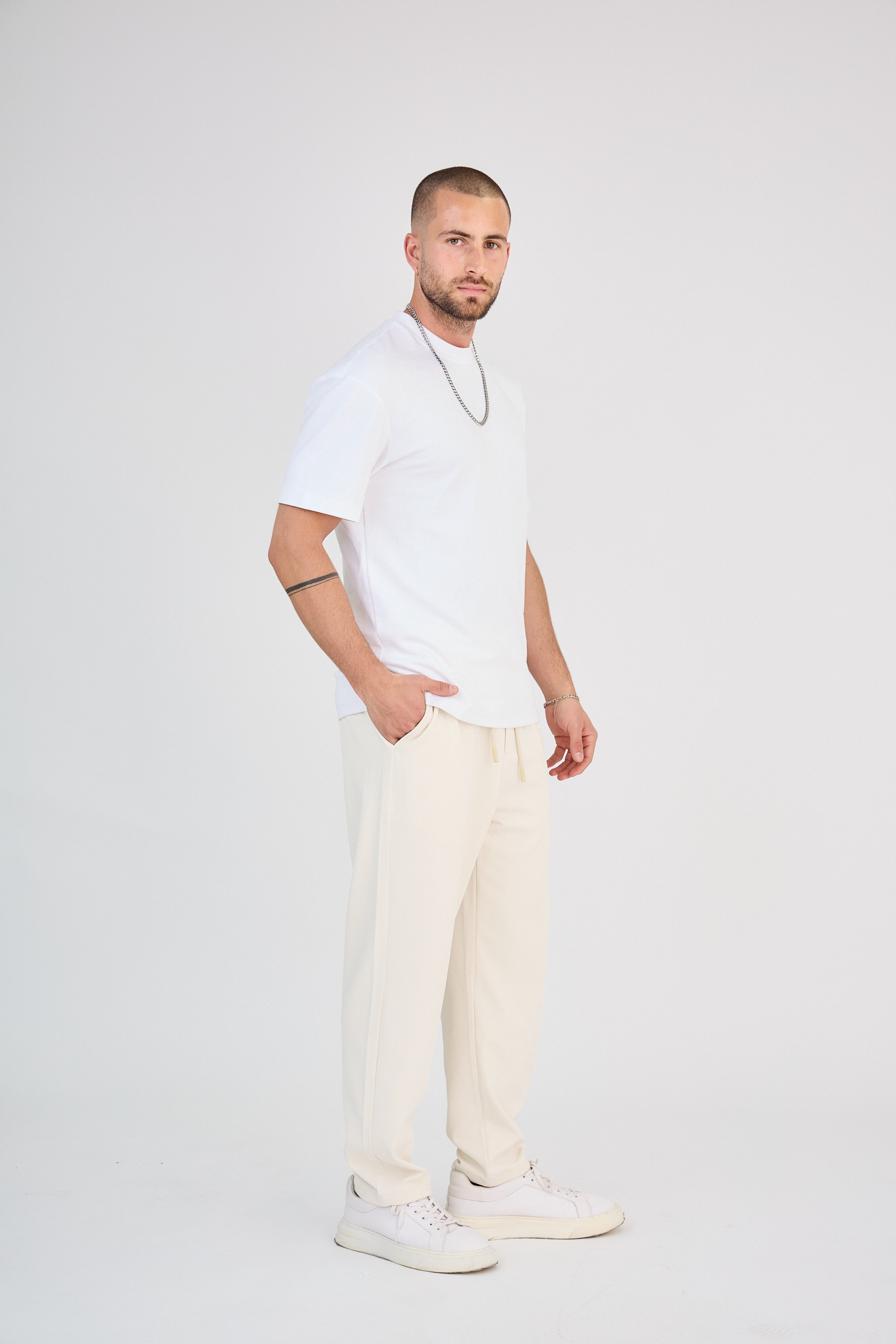 Ivory flowing pants