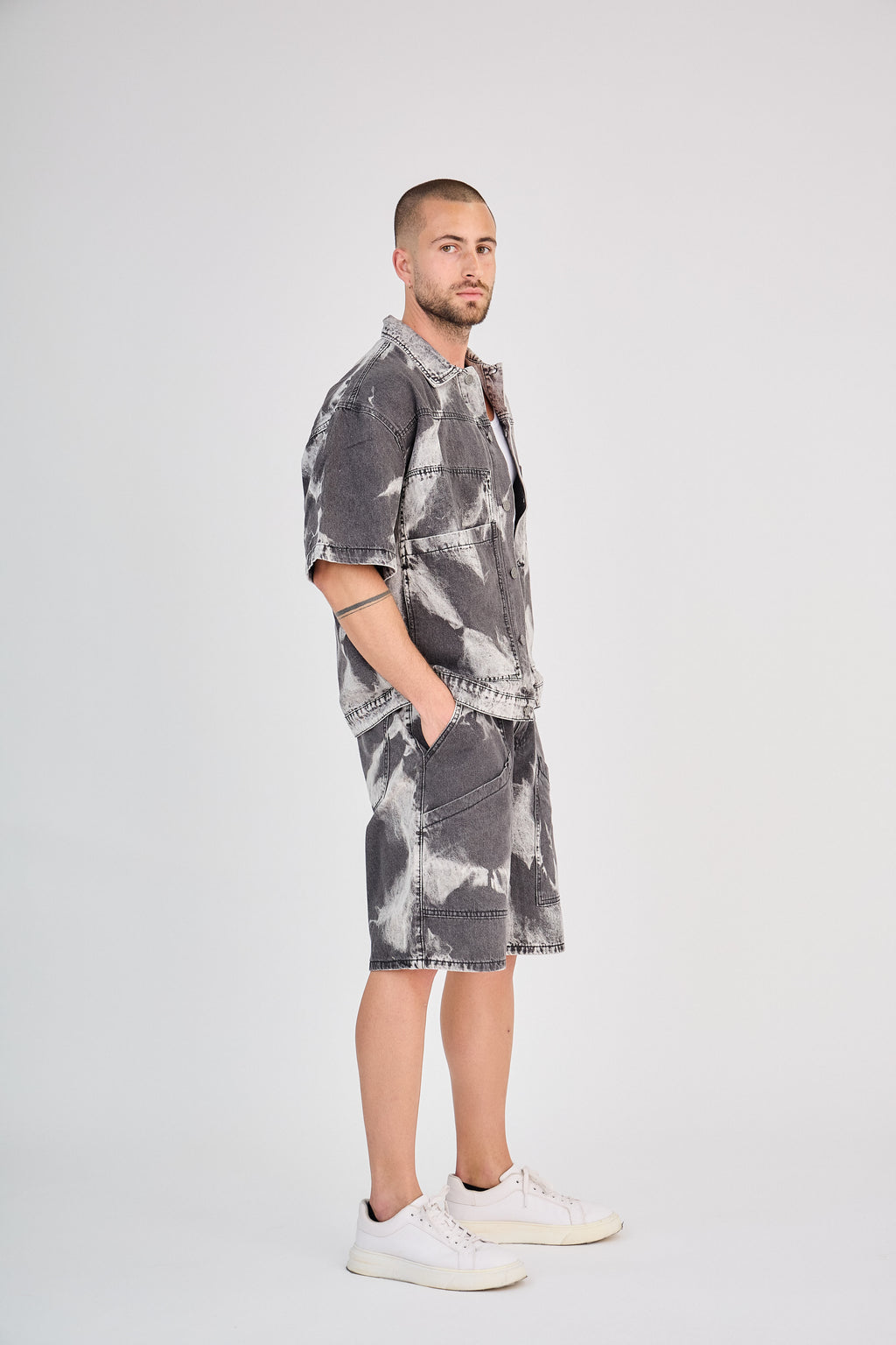 Ensemble Jeans Noir Tie-Dye