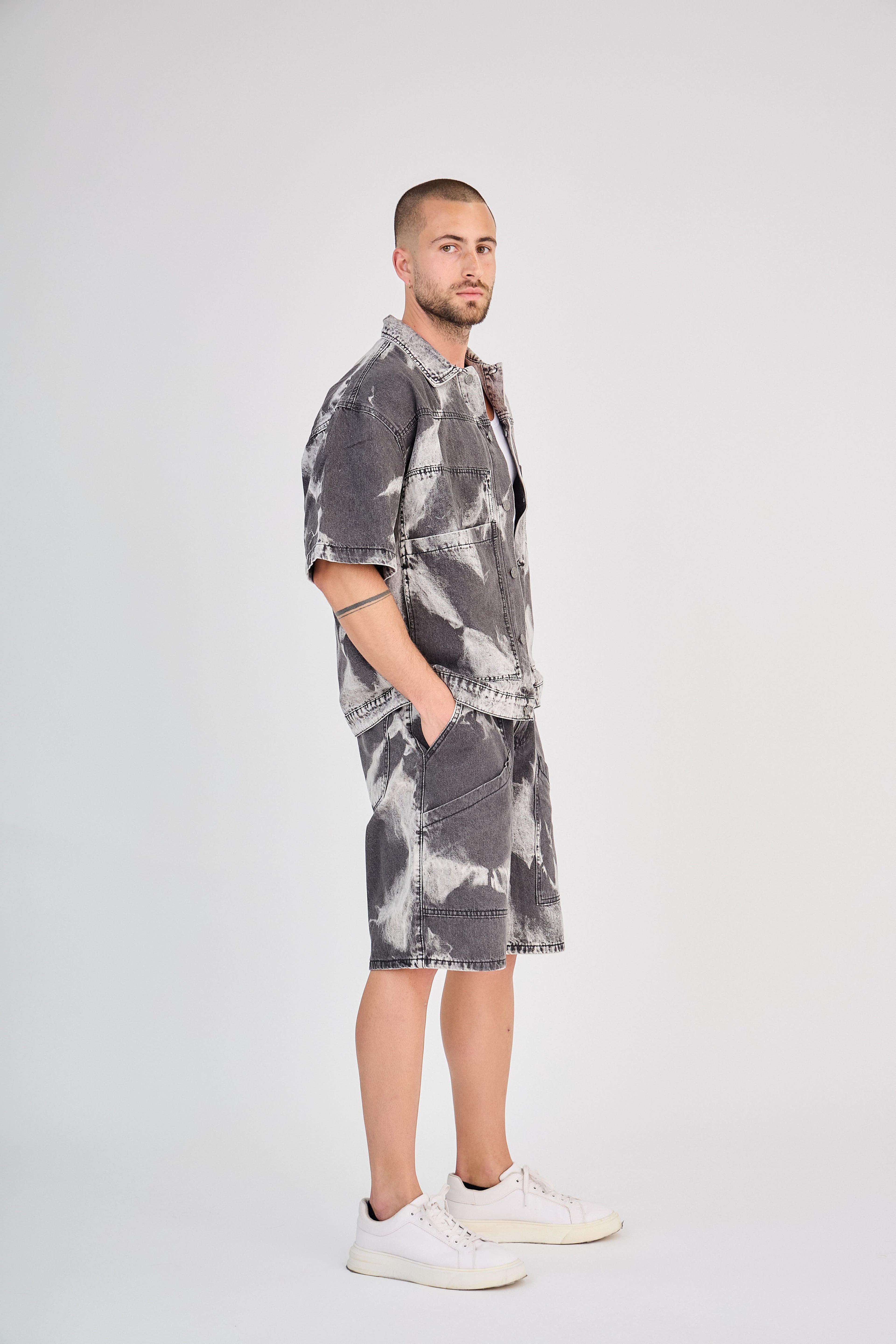 Ensemble Jeans Noir Tie-Dye