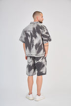 Black Tie-Dye Jeans Set