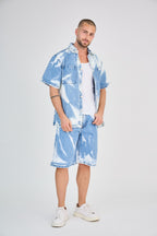 Blue Washed Effect Jeans Set