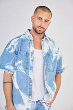 Blue Washed Effect Jeans Set