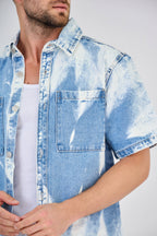 Blue Washed Effect Jeans Set