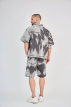 Black Tie-Dye Jeans Set