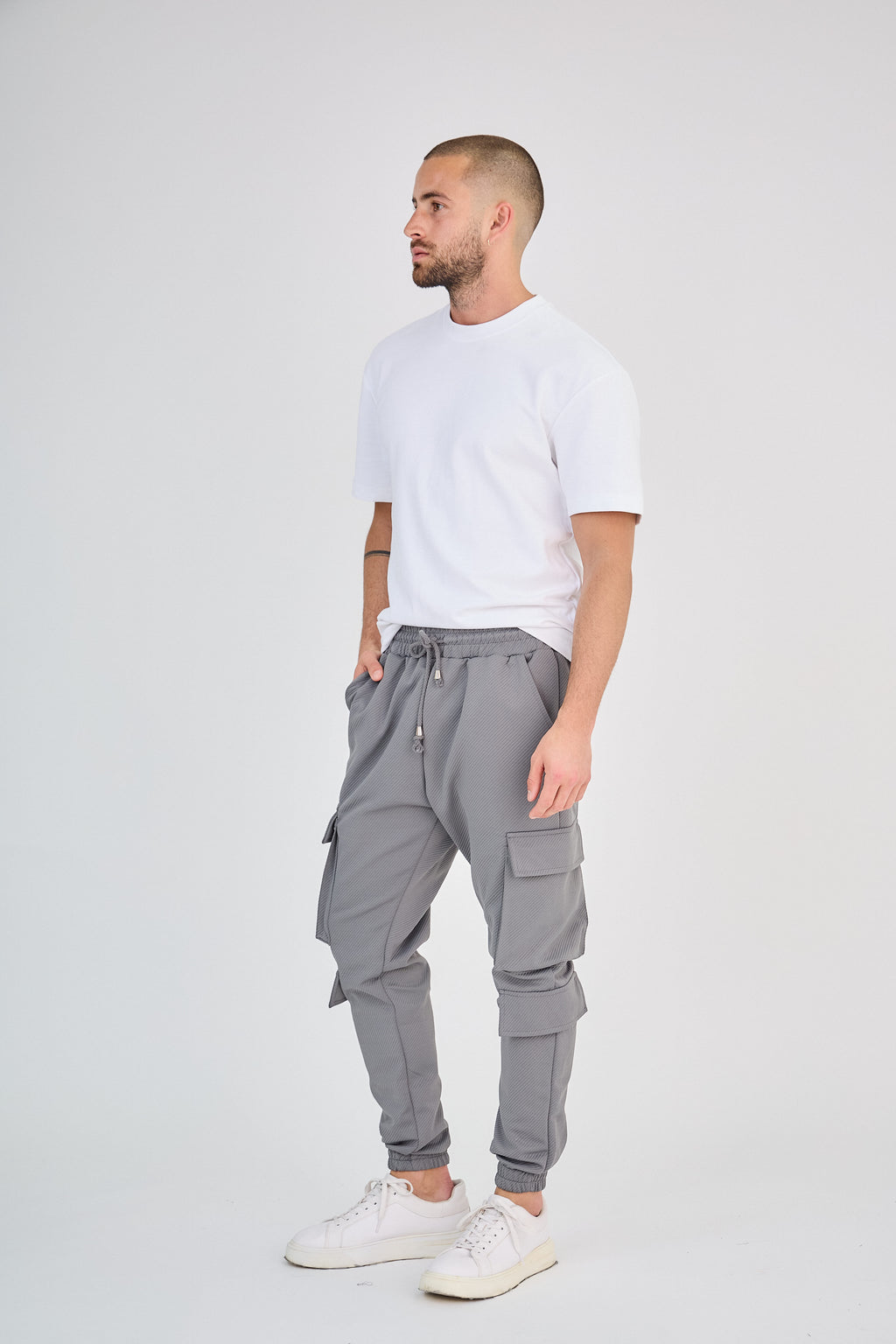 Pantalon Cargo Gris